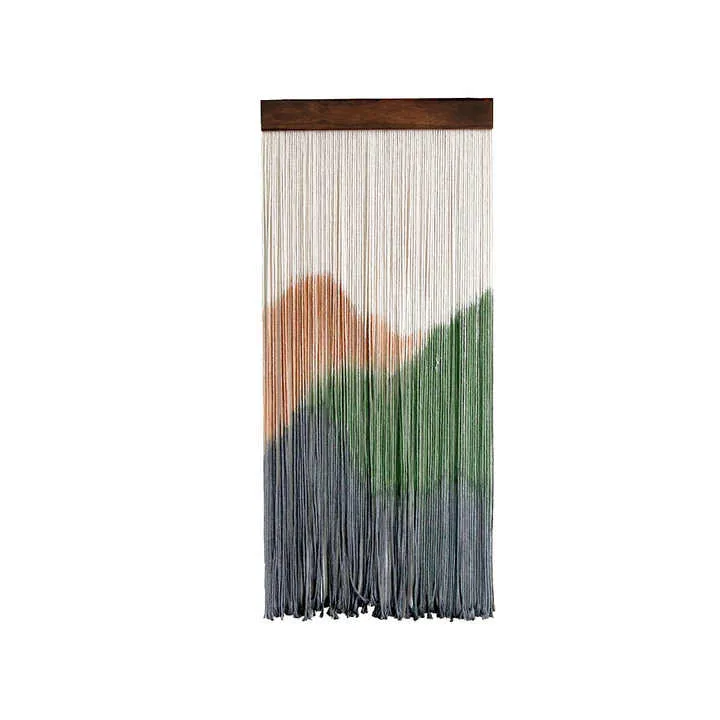 غزول بوهيمية كبيرة ربطة صبغ بمكرمية الجدار . Bohemian Yarn Large Tie Dye Macrame Wall Hanging for