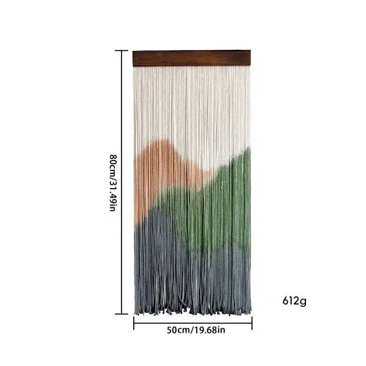 غزول بوهيمية كبيرة ربطة صبغ بمكرمية الجدار . Bohemian Yarn Large Tie Dye Macrame Wall Hanging for