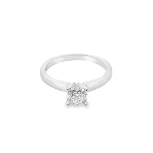 0.51ct Round Canadian Diamond 4-prongs Solitaire Engagement Ring 14k White Gold