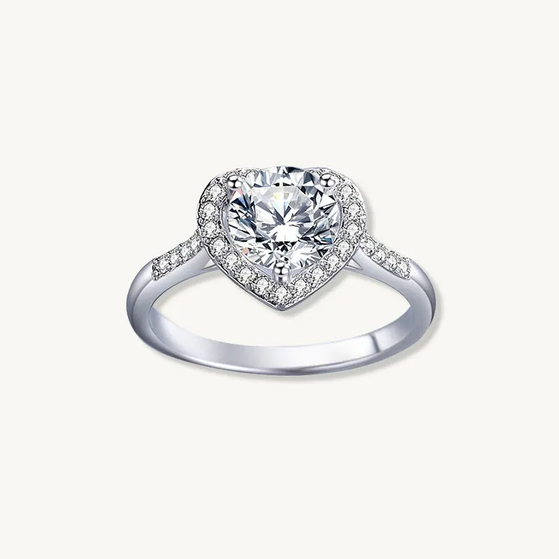 1 ct The Violet Moissanite Diamond Engagement Ring