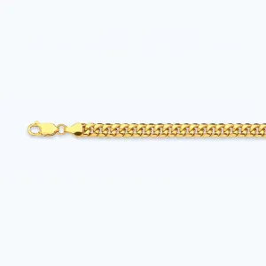 10K 3.75MM YELLOW GOLD HOLLOW MIAMI CUBAN 7.5" CHAIN BRACELET (AVAILABLE IN LENGTHS 7" - 30")