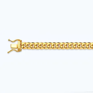 10K 5.5MM YELLOW GOLD HOLLOW MIAMI CUBAN 26" CHAIN NECKLACE