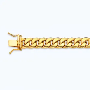 10K 8.5MM YELLOW GOLD HOLLOW MIAMI CUBAN 22" CHAIN NECKLACE