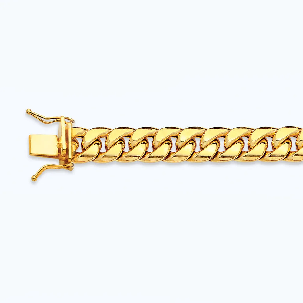 10K 8.5MM YELLOW GOLD HOLLOW MIAMI CUBAN 22" CHAIN NECKLACE