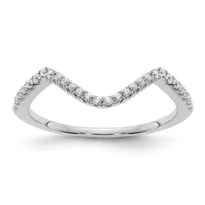 10k White Gold Lab Grown Diamond Wedding Band Ring 0.16Ct Clarity- VS Color- G-H