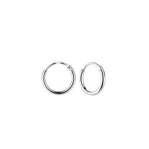 10mm Silver Hoop