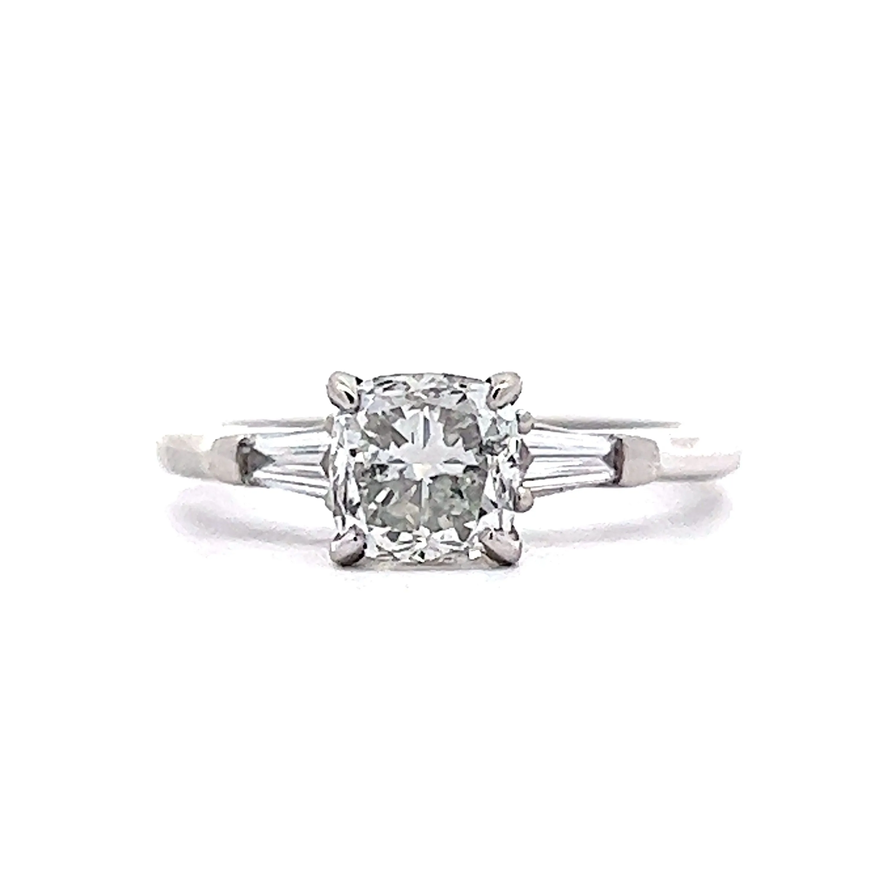 1.20 Cushion Cut Diamond Engagement Ring 14k White Gold