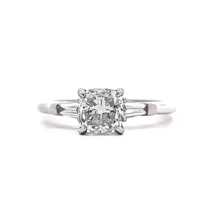 1.20 Cushion Cut Diamond Engagement Ring 14k White Gold