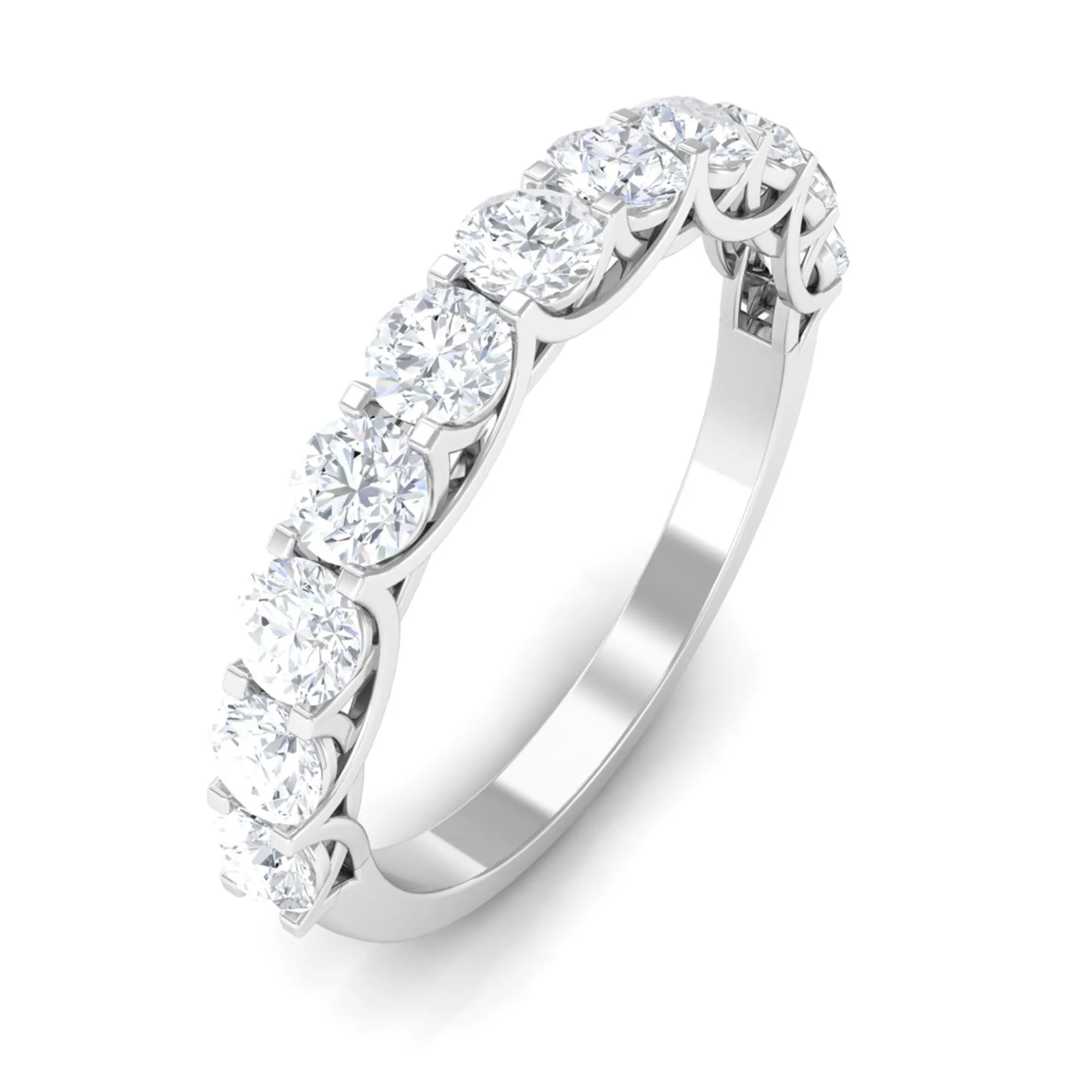 1.25 CT Zircon Half Eternity Ring