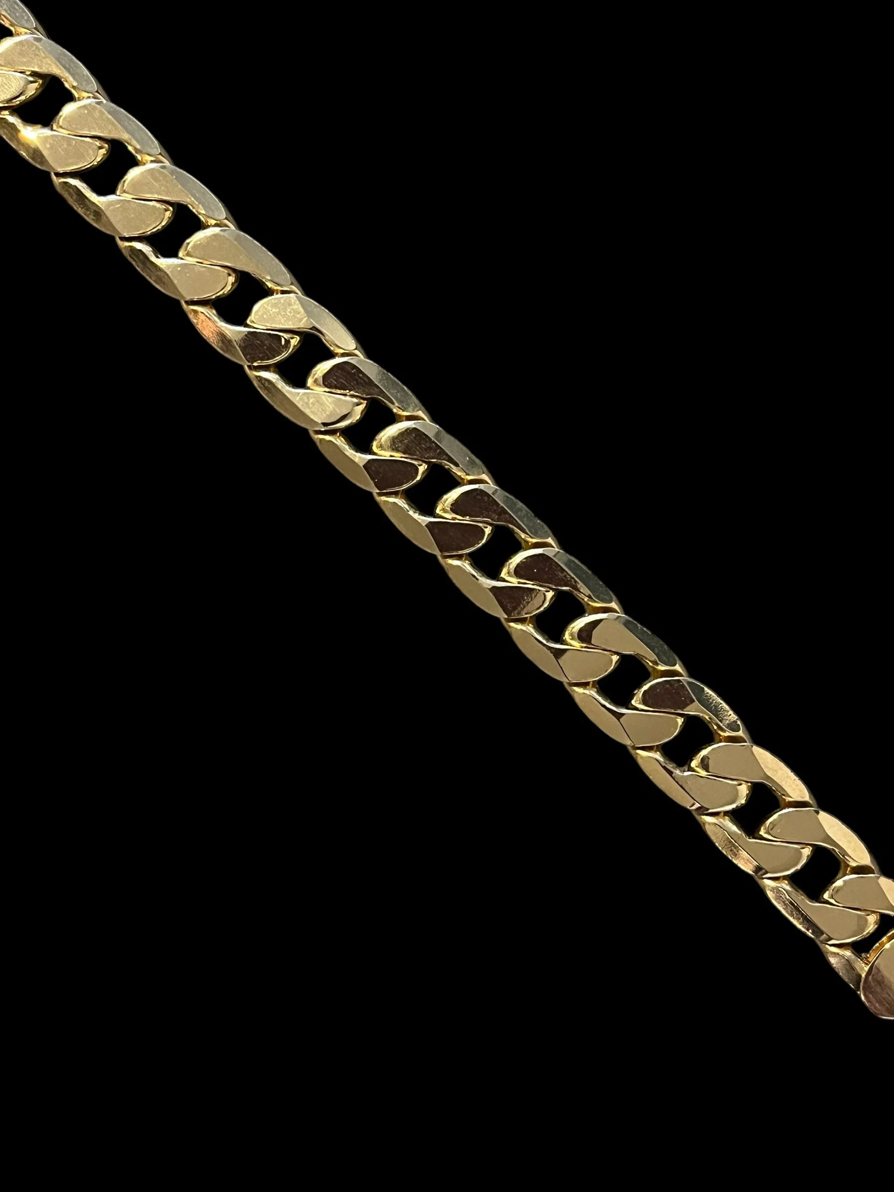 12mm Gold Cuban Curb Bracelet 8 Inches