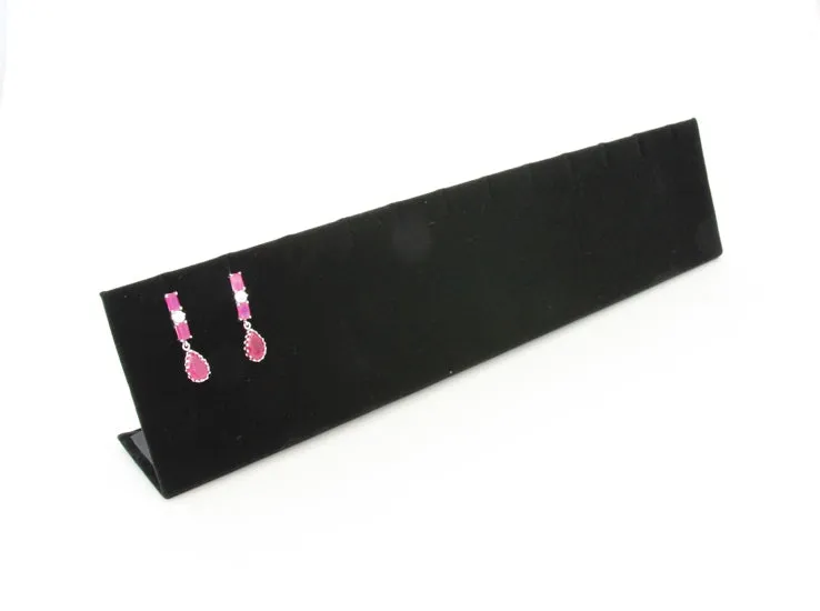 12" x 1 3/4" x 2 3/4" Black Velvet earrings and necklace Display