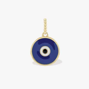 14K Enamel Evil Eye Pendant