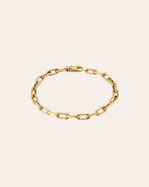 14k Gold Extra Large Open Link Chain Bracelet