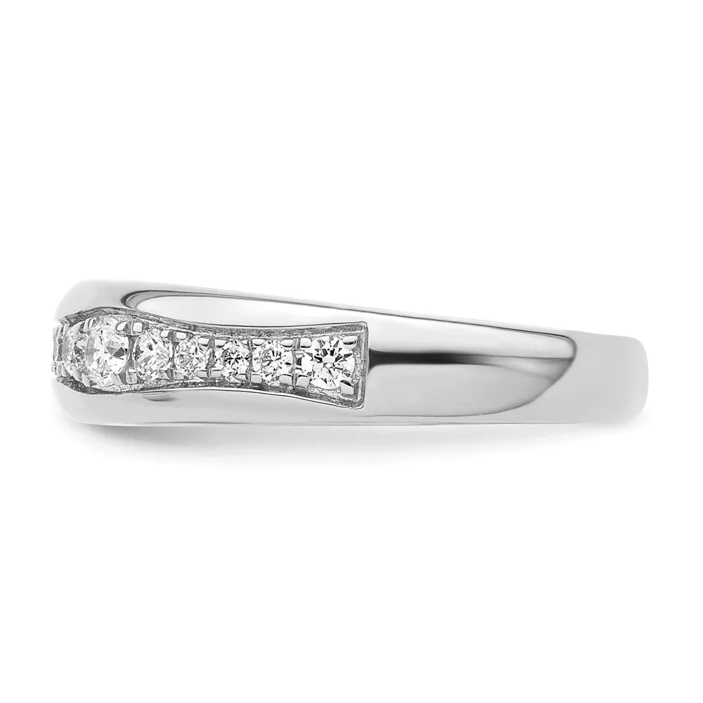 14k Gold Lab Grown Diamond Wedding Band Ring 0.4Ct Clarity- VS Color- G-H
