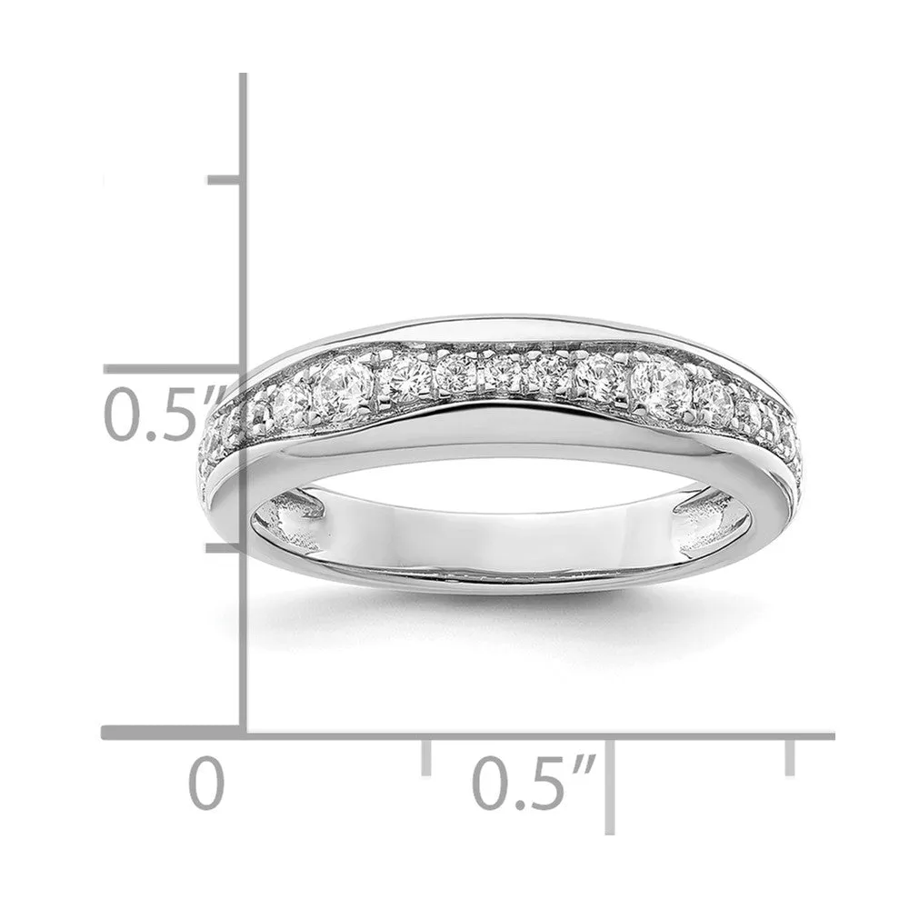 14k Gold Lab Grown Diamond Wedding Band Ring 0.4Ct Clarity- VS Color- G-H