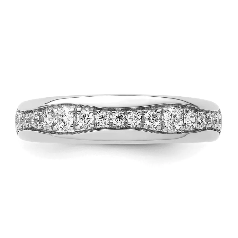 14k Gold Lab Grown Diamond Wedding Band Ring 0.4Ct Clarity- VS Color- G-H