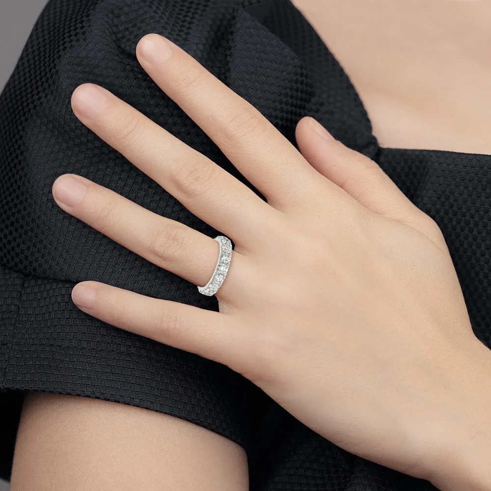 14k Gold Lab Grown Diamond Wedding Band Ring 2Ct Clarity- VS Color- G-H