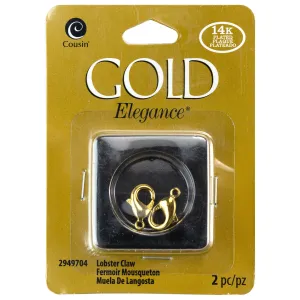 14k Gold Plated Lobster Clasps from CousinDIY Gold Elegance, 7mm x 13mm