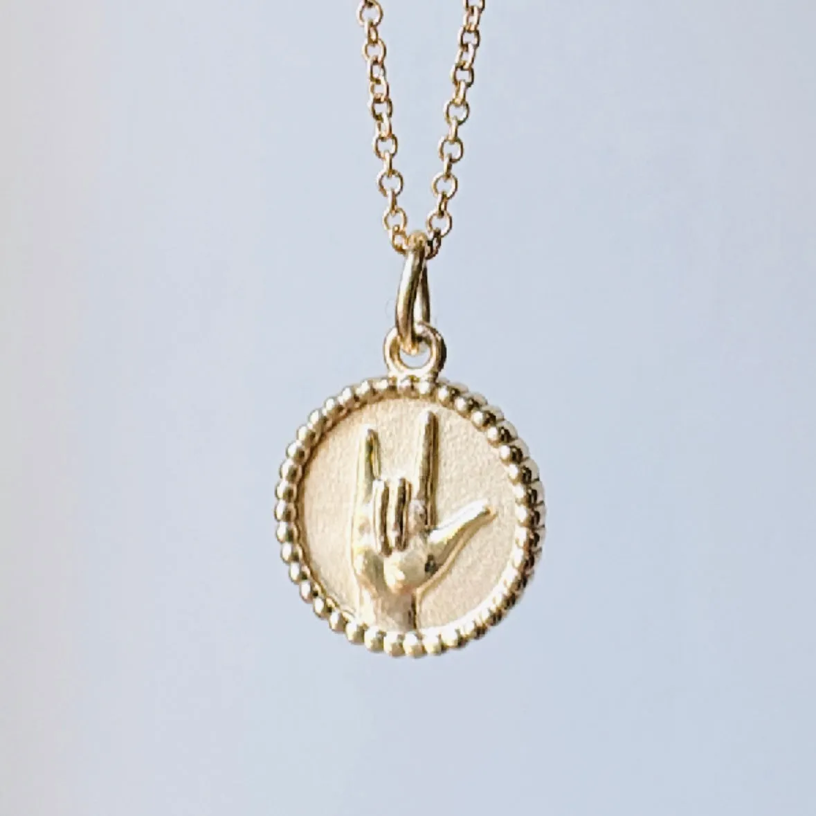 14K "I Love You" Sign Language Charm
