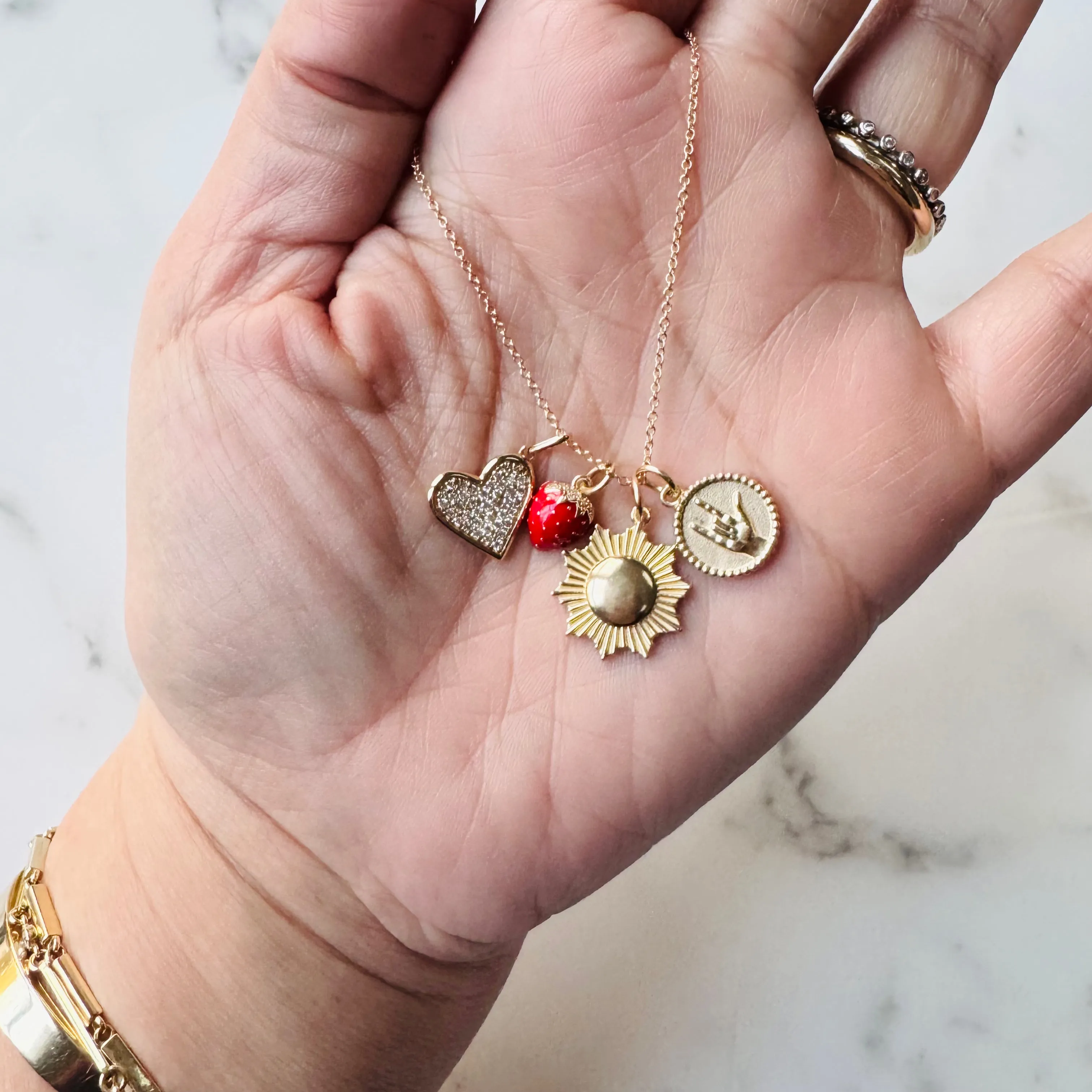 14K "I Love You" Sign Language Charm