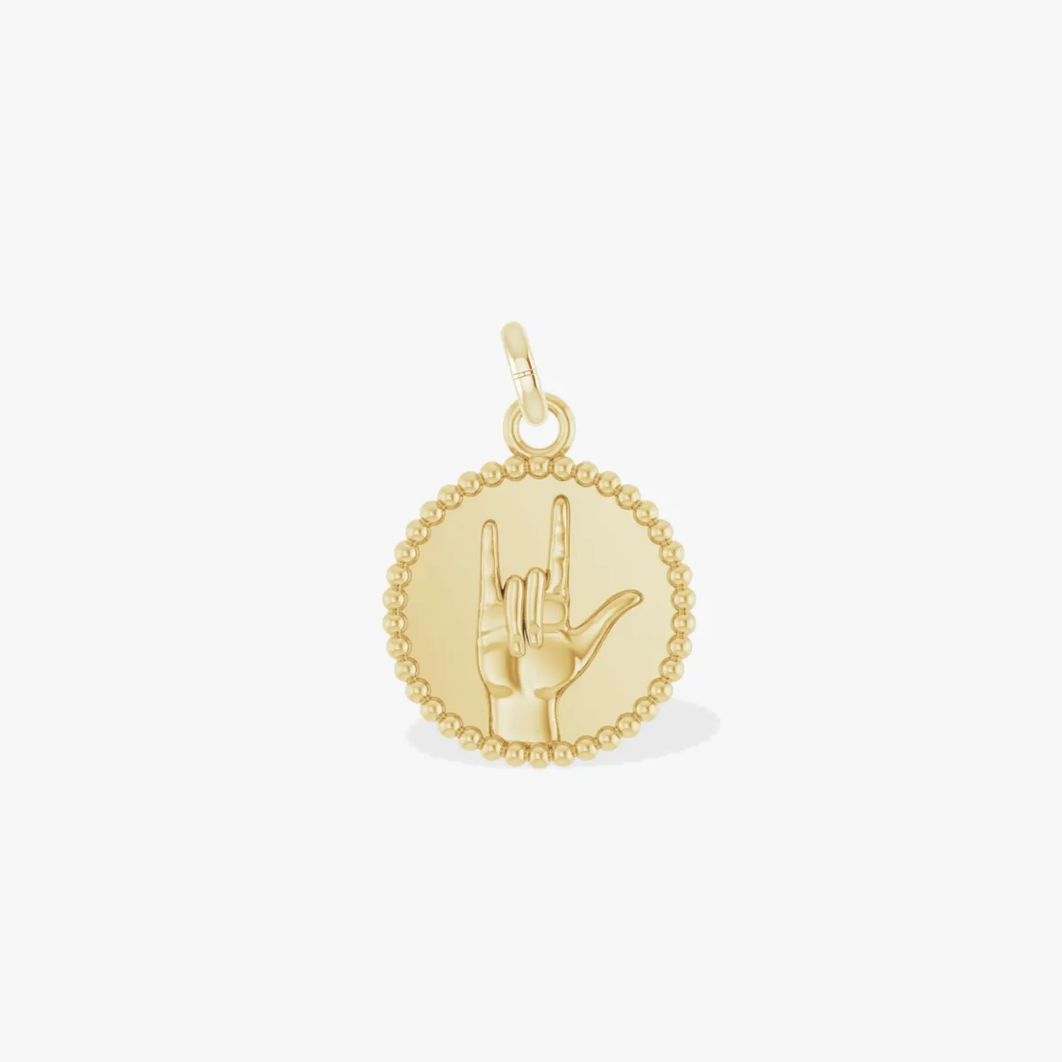 14K "I Love You" Sign Language Charm