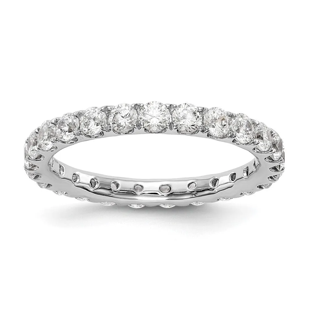 14k Rose Gold Lab Grown Diamond Eternity Wedding Band Ring 1.5Ct Clarity- VS Color- D-E