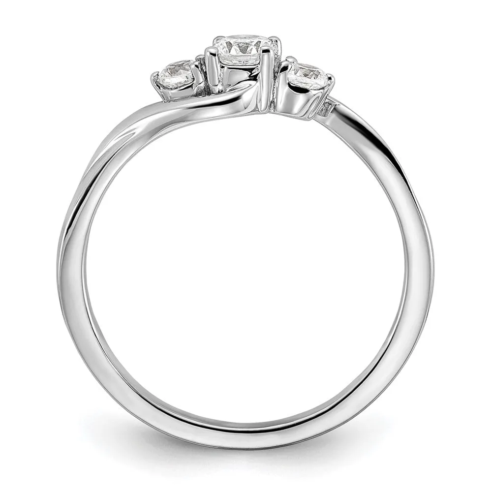 14k White Gold Lab Grown Diamond Engagement Ring 0.33Ct Clarity- VS Color- G-H