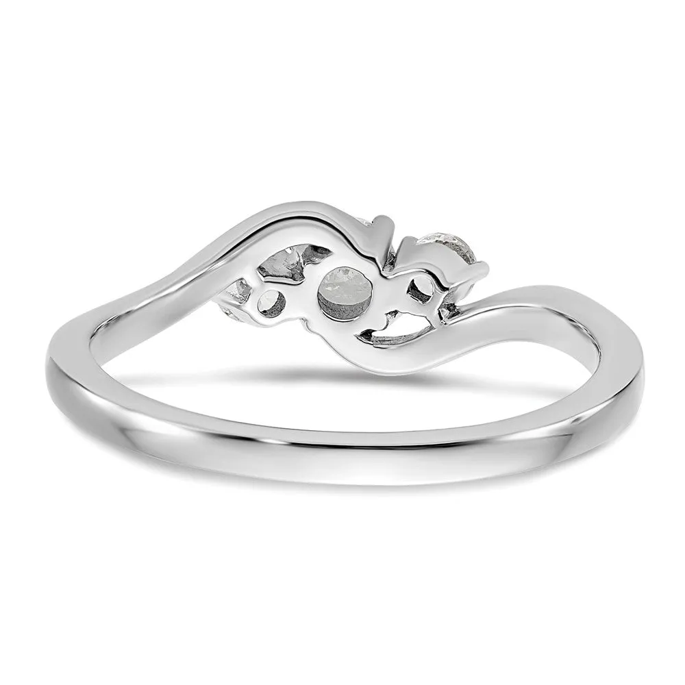 14k White Gold Lab Grown Diamond Engagement Ring 0.33Ct Clarity- VS Color- G-H