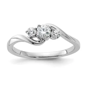 14k White Gold Lab Grown Diamond Engagement Ring 0.33Ct Clarity- VS Color- G-H