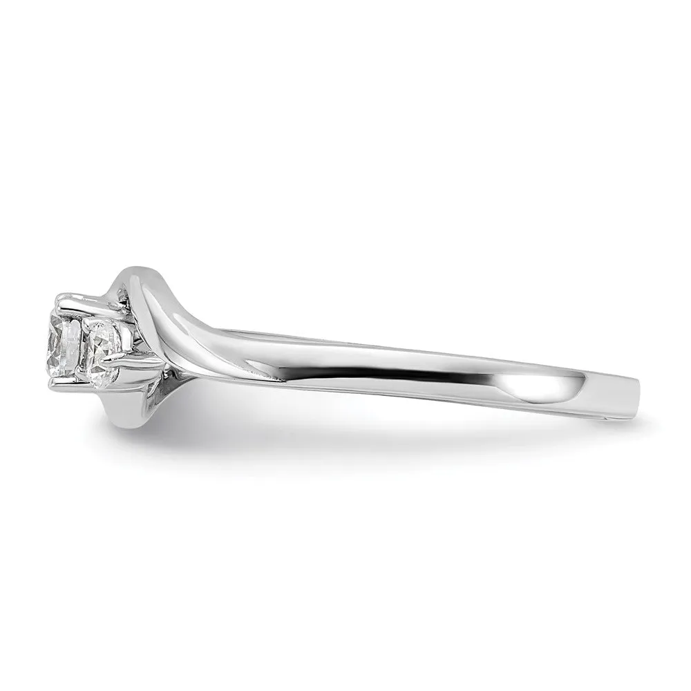 14k White Gold Lab Grown Diamond Engagement Ring 0.33Ct Clarity- VS Color- G-H