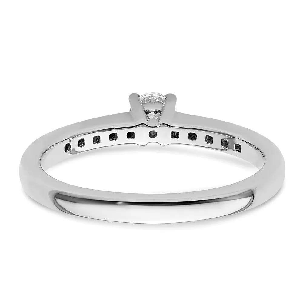 14k White Gold Lab Grown Diamond Wedding Band Ring 0.33Ct Clarity- VS Color- G-H