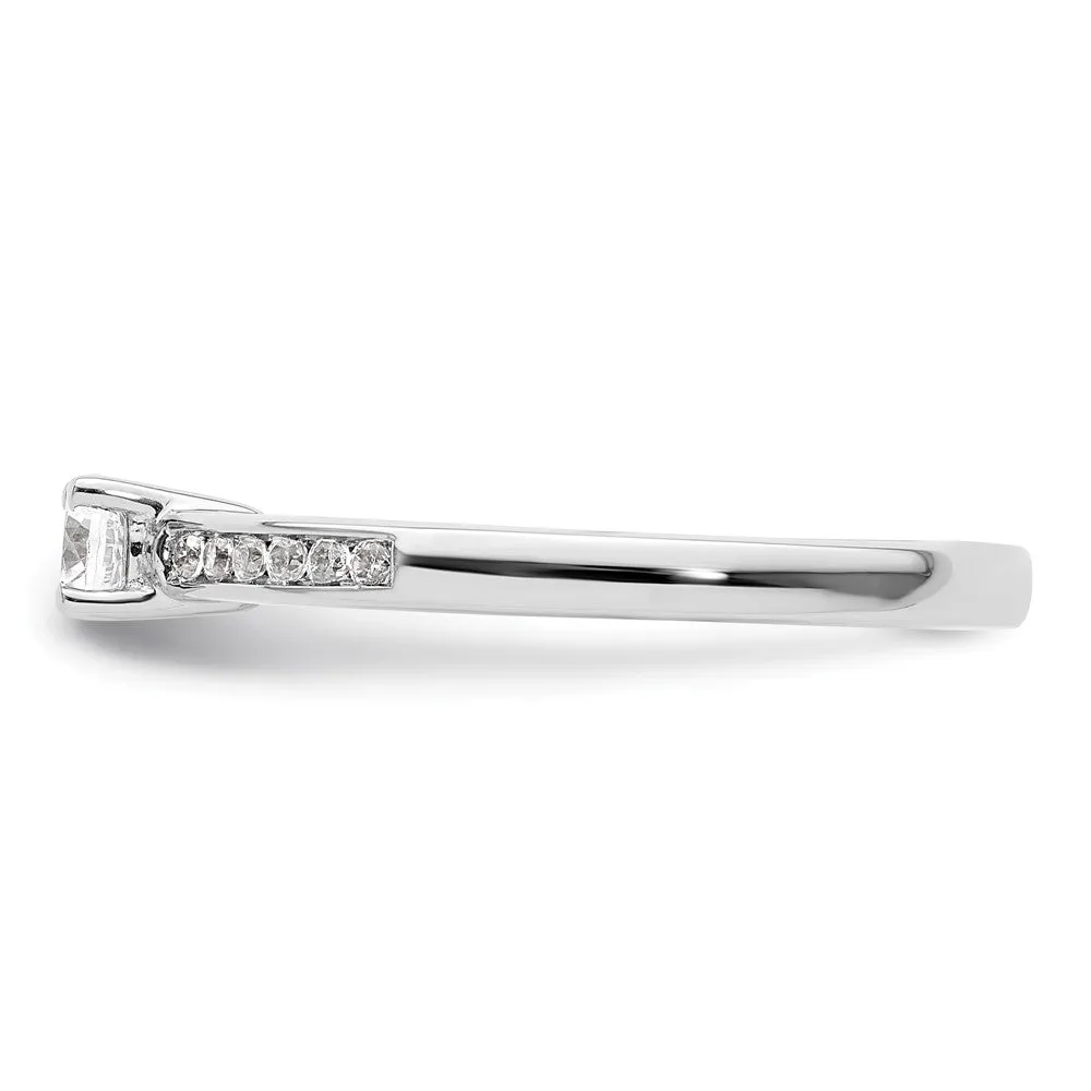 14k White Gold Lab Grown Diamond Wedding Band Ring 0.33Ct Clarity- VS Color- G-H