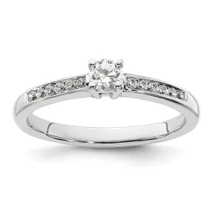 14k White Gold Lab Grown Diamond Wedding Band Ring 0.33Ct Clarity- VS Color- G-H