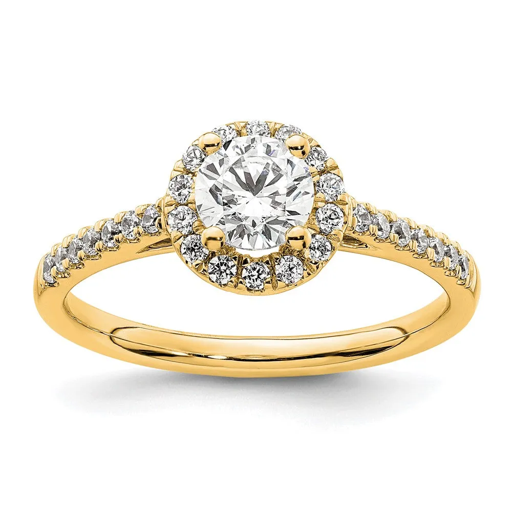 14k White Gold Lab Grown Diamond Wedding Band Ring 3/4Ct Clarity- VS Color- G-H