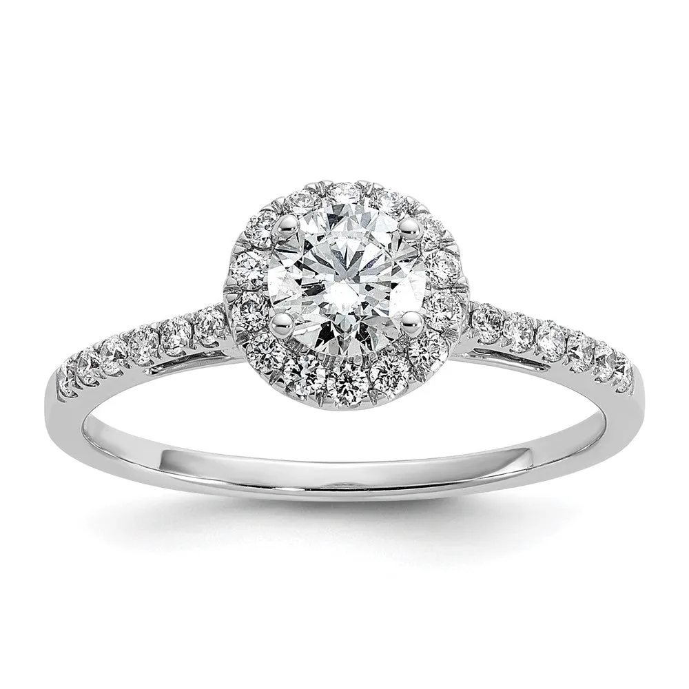 14k White Gold Lab Grown Diamond Wedding Band Ring 3/4Ct Clarity- VS Color- G-H