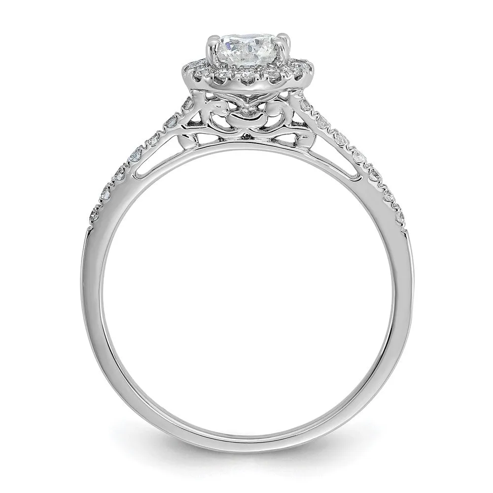 14k White Gold Lab Grown Diamond Wedding Band Ring 3/4Ct Clarity- VS Color- G-H