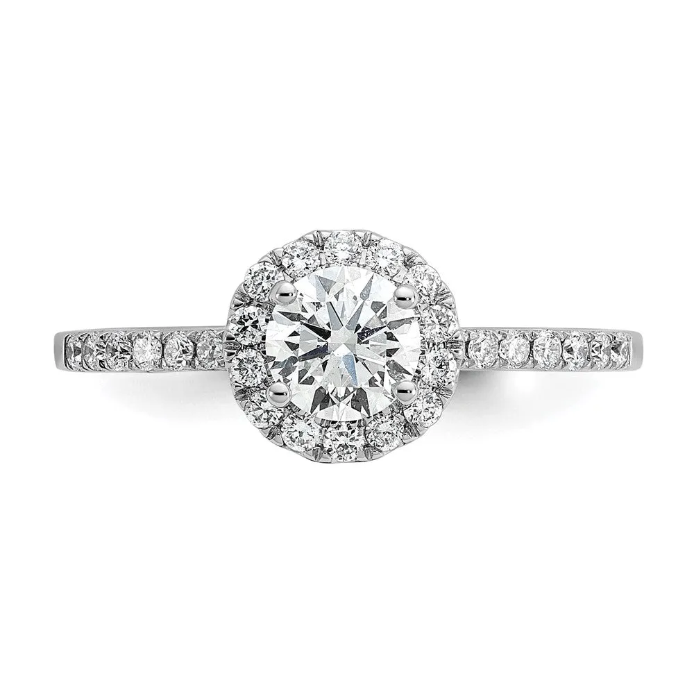 14k White Gold Lab Grown Diamond Wedding Band Ring 3/4Ct Clarity- VS Color- G-H