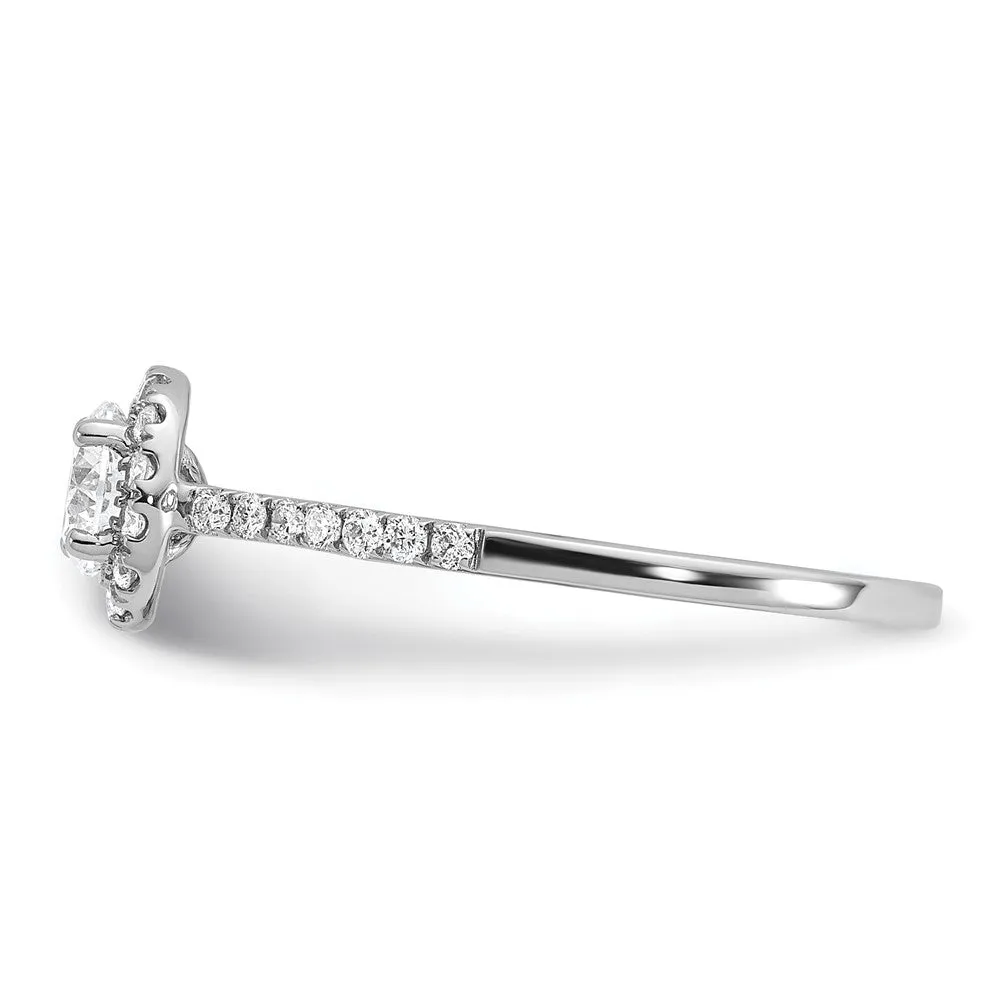 14k White Gold Lab Grown Diamond Wedding Band Ring 3/4Ct Clarity- VS Color- G-H