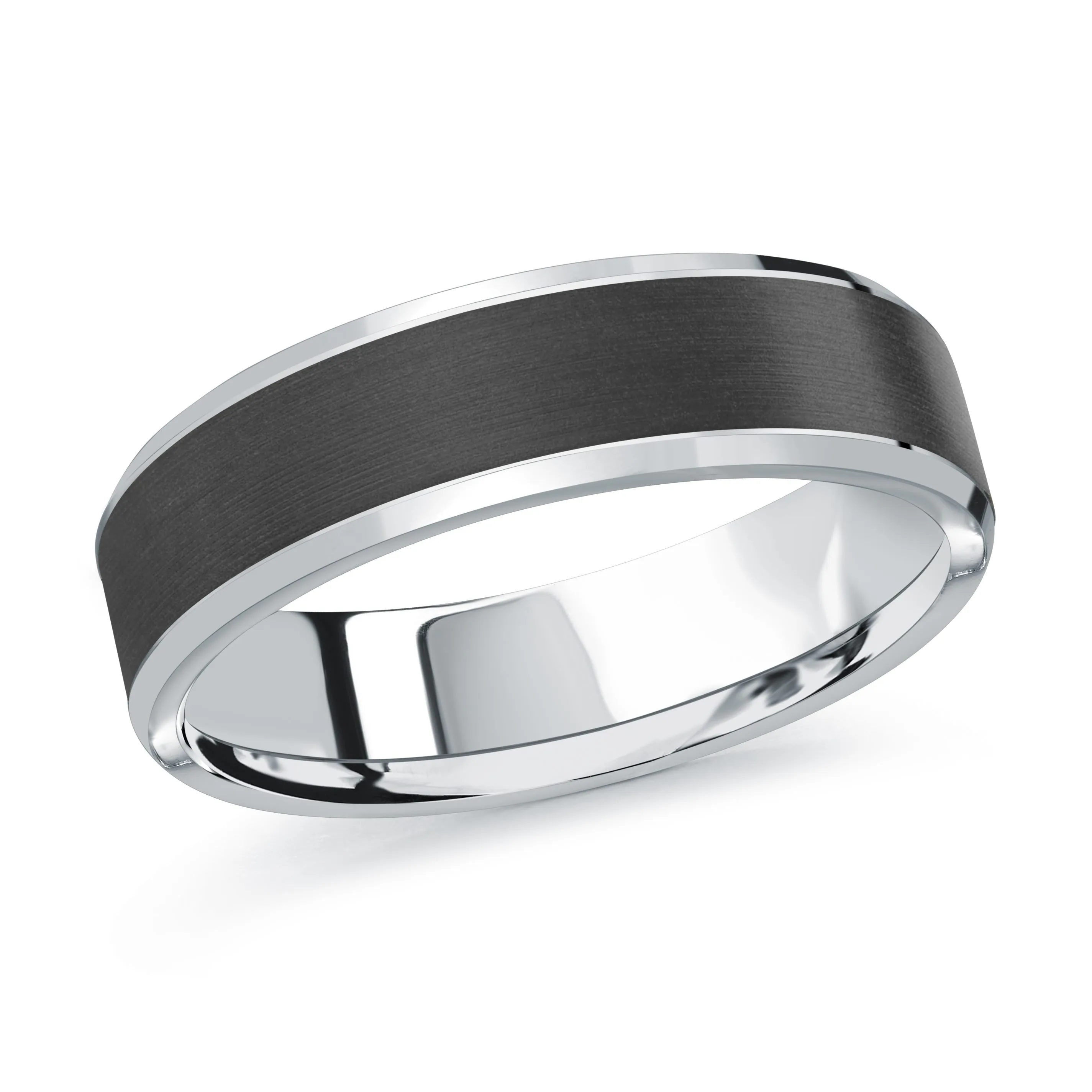 14K White Gold Ring from the Noir Collection by Malo - MRDA-093-6W