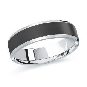 14K White Gold Ring from the Noir Collection by Malo - MRDA-093-6W