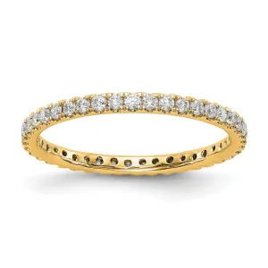 14k Yellow Gold Lab Grown Diamond Eternity Wedding Band Ring 1/2Ct Clarity- VS Color- G-H
