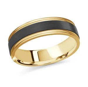 14K Yellow Gold Ring from the Noir Collection by Malo - MRDA-097-6Y