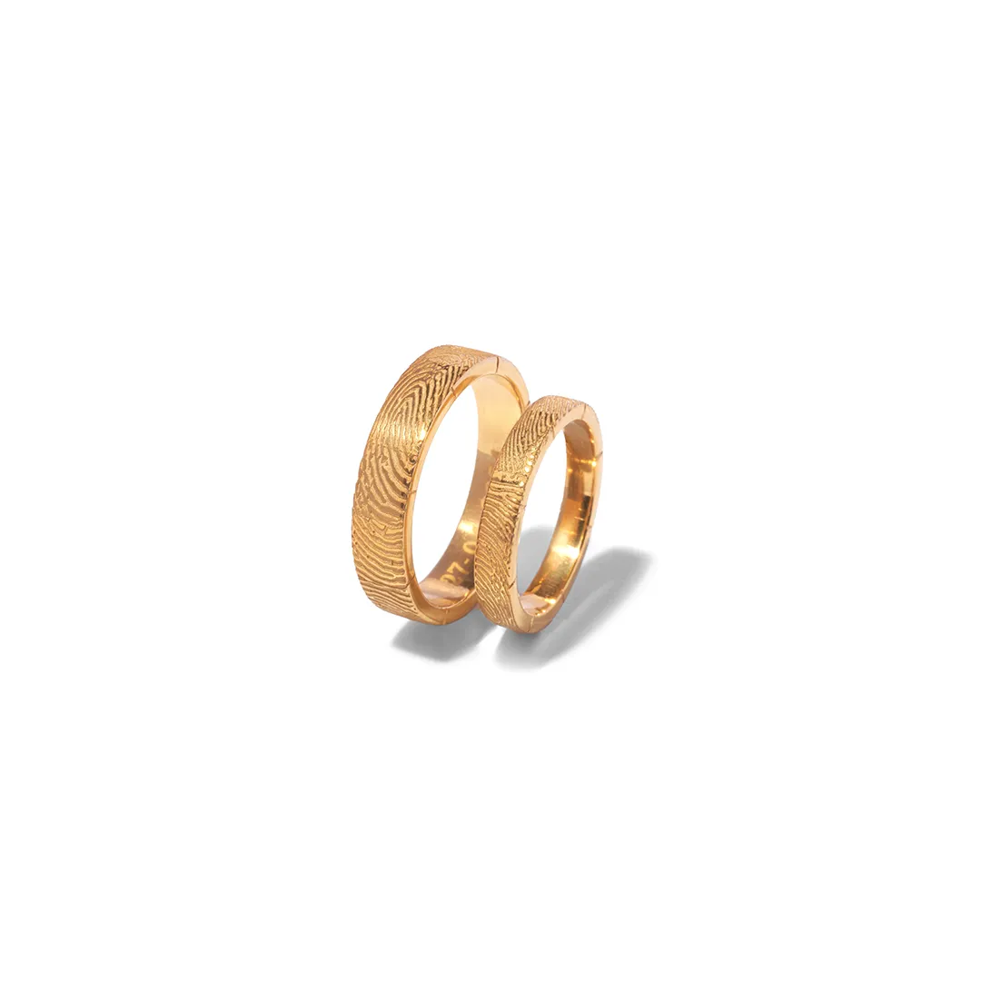 14kt Fingerprint Band Ring (for her)