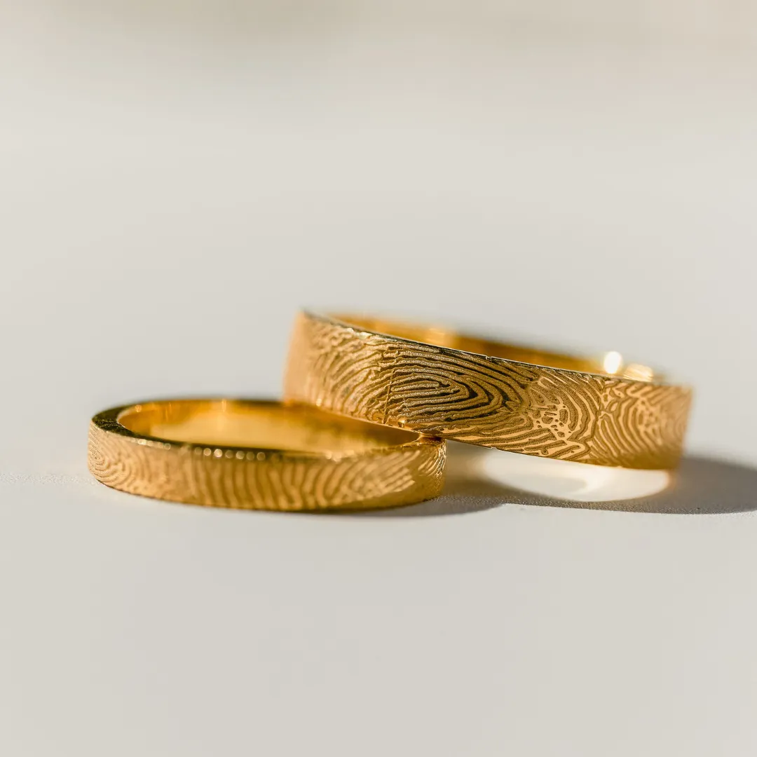 14kt Fingerprint Band Ring (for her)