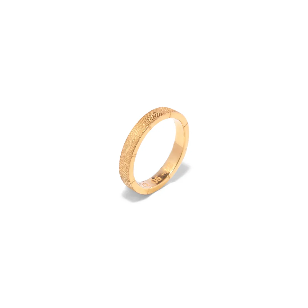 14kt Fingerprint Band Ring (for her)