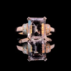 156636 - 3.12 ctw morganite and diamond ring