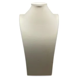 15" Beige Velvet Necklace Bust Display