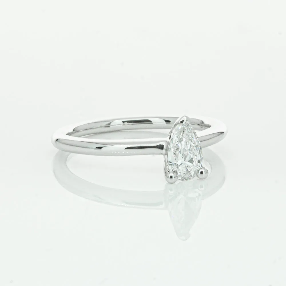 18ct White Gold .40ct Pear Cut Diamond Melba Ring