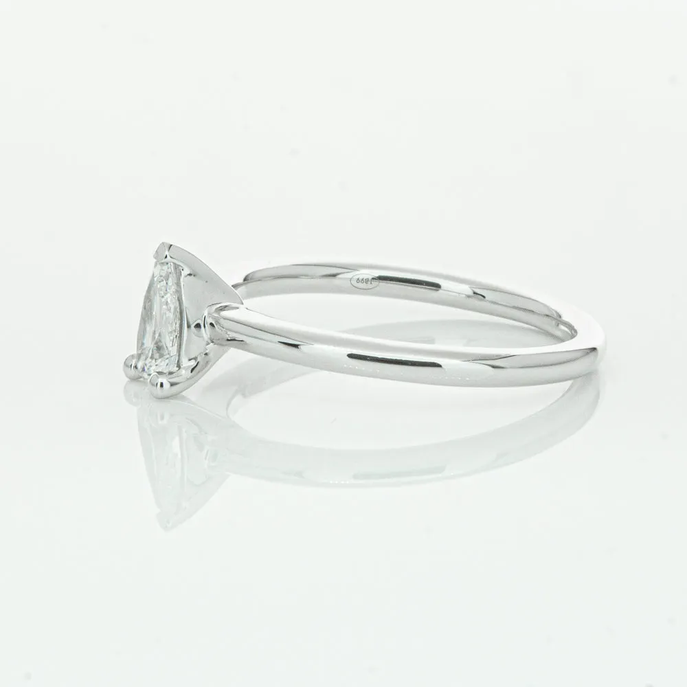 18ct White Gold .40ct Pear Cut Diamond Melba Ring