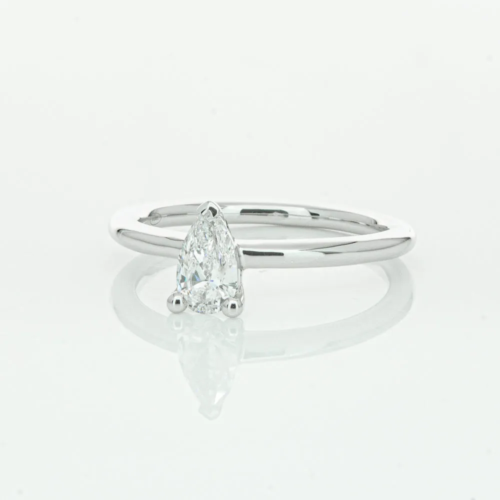 18ct White Gold .40ct Pear Cut Diamond Melba Ring
